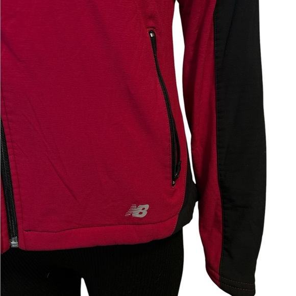 New Balance Women's Red & Black Fleece Jacket, Size M - Picture 2 of 6